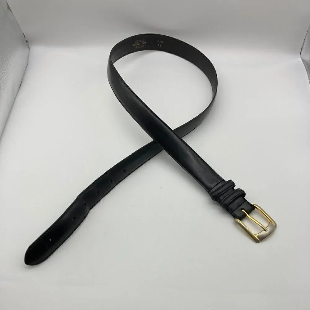 Argentina Genuine Brush-Off Black Leather Belt 410/36